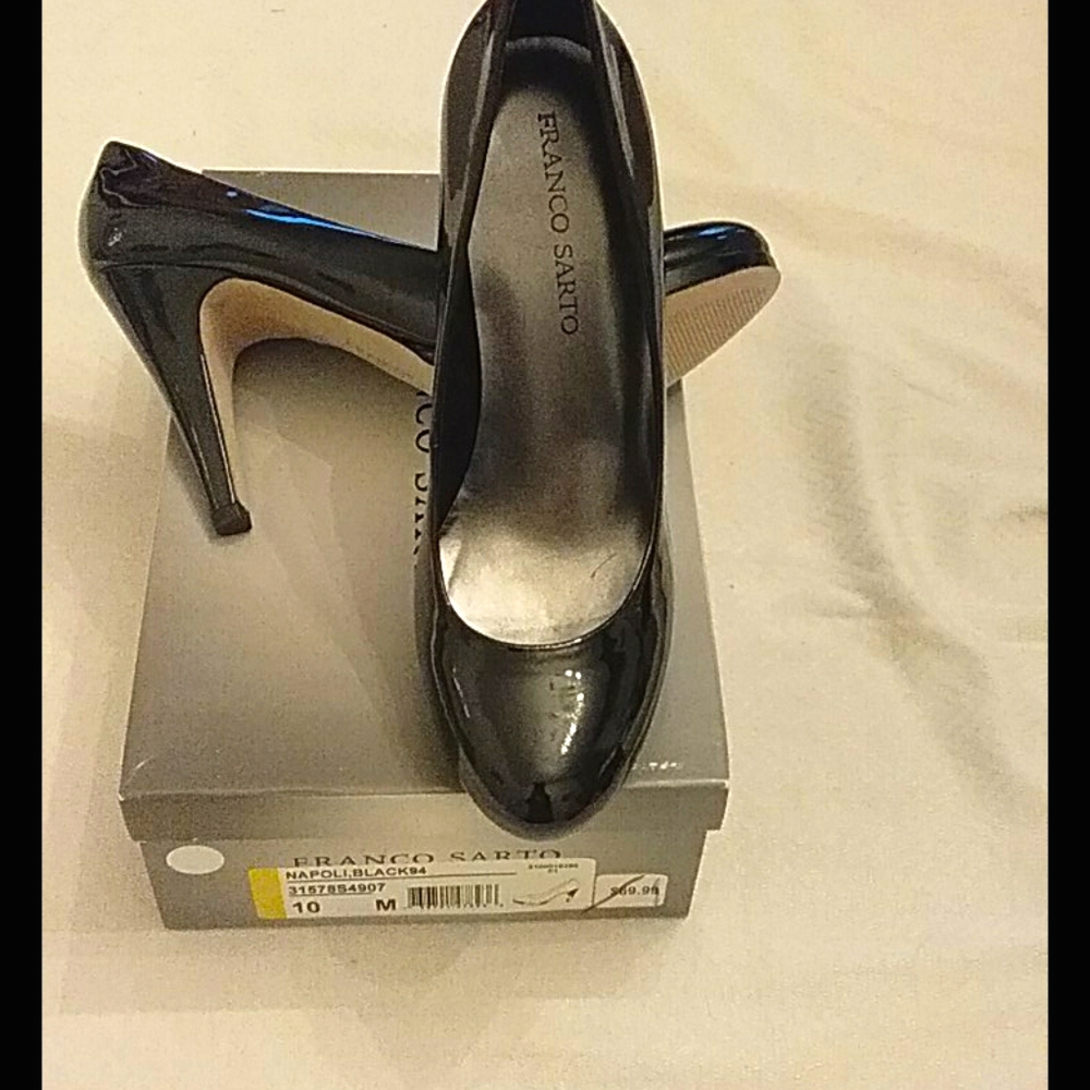 Franco sarto women's 10 black Napoli heels